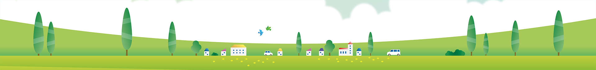 田舎風景イラスト